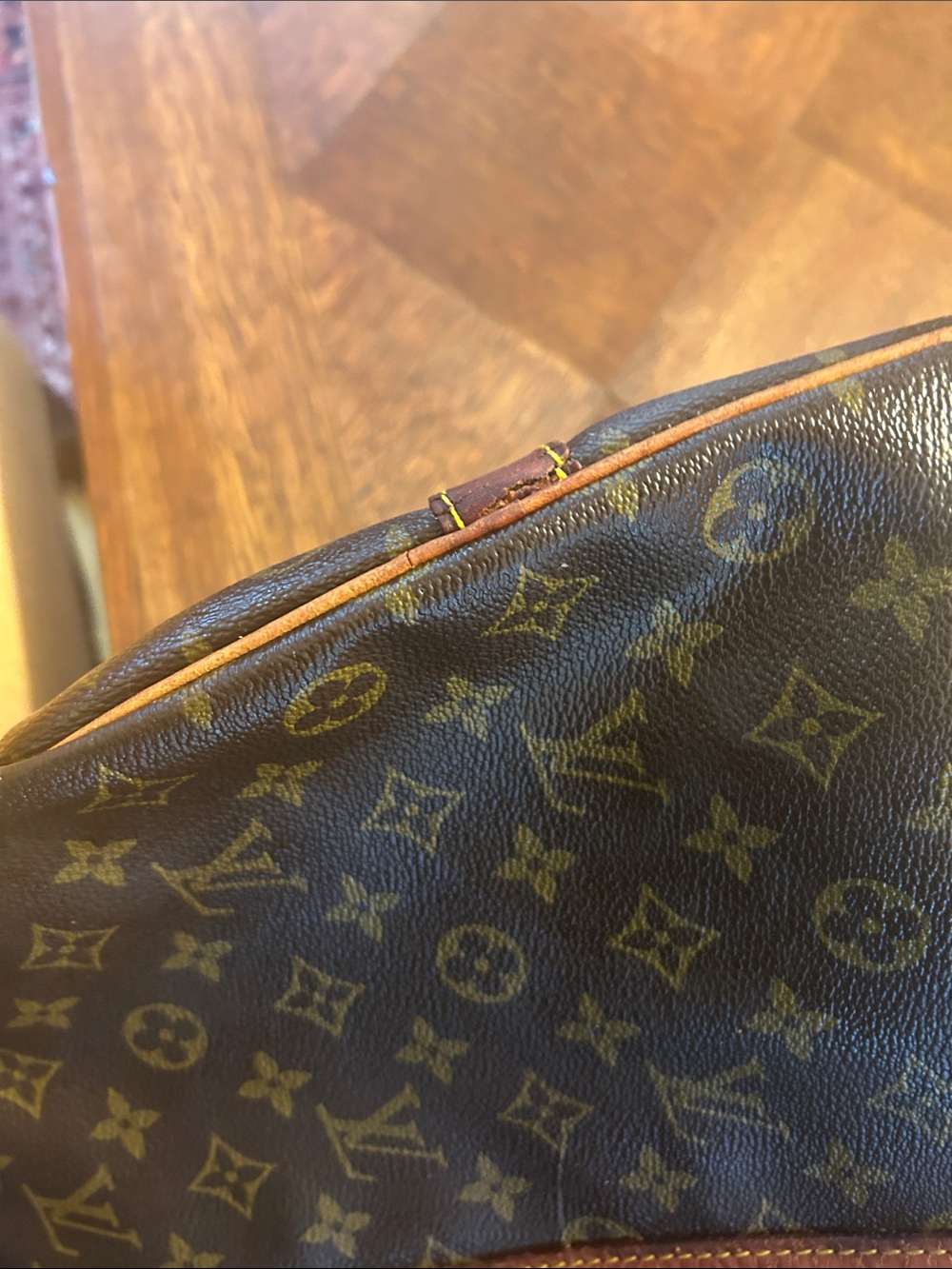 Louis Vuitton Brown Monogram Travel Duffel with Tan/brown trim - Picture 5 of 11